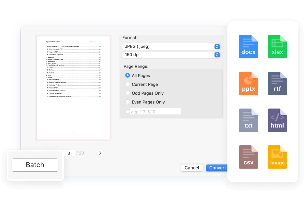 Convert PDFs to and from Multiple Formats