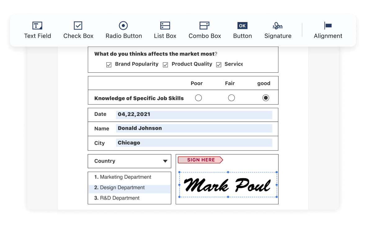 Forms and Signatures