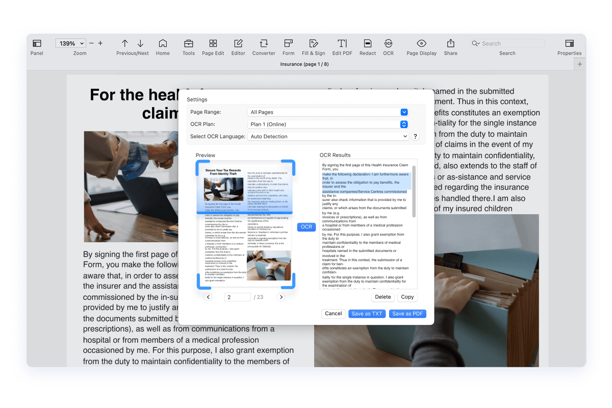 Paperless OCR & Edit PDFs